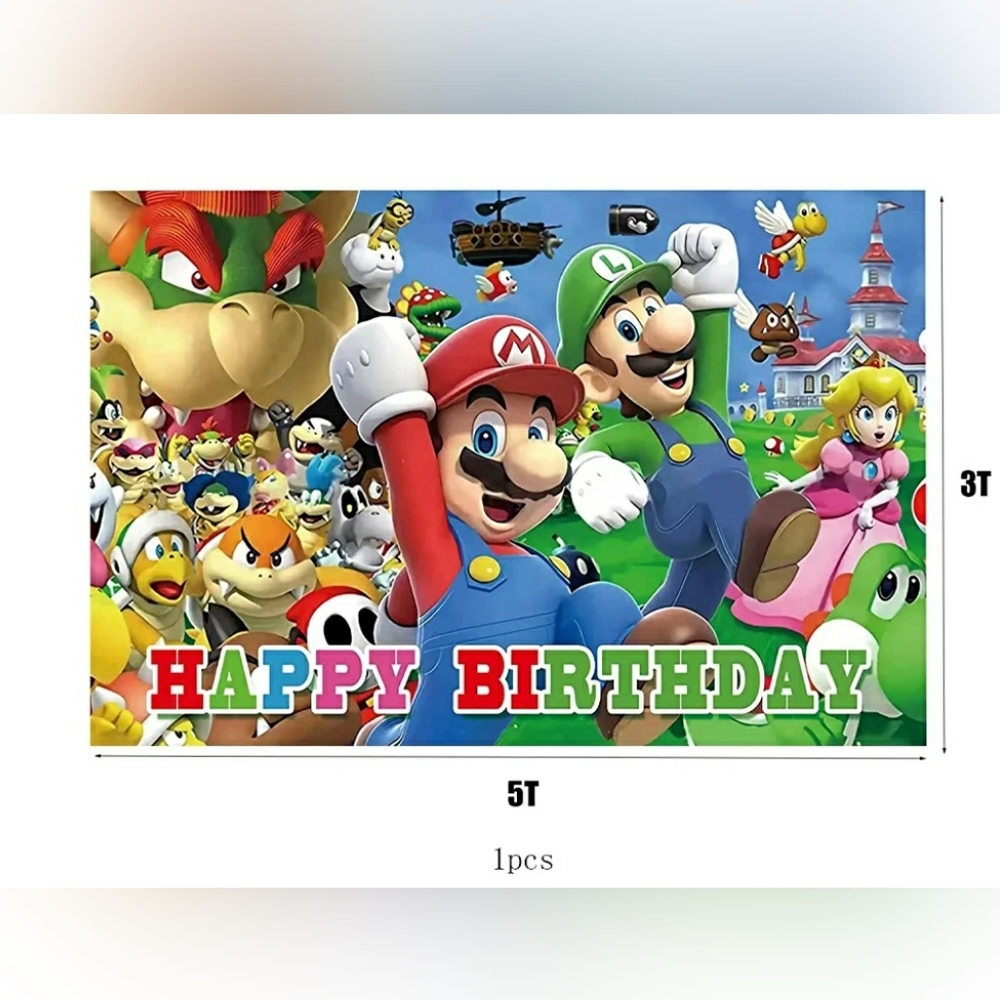 Mario theme backdrop